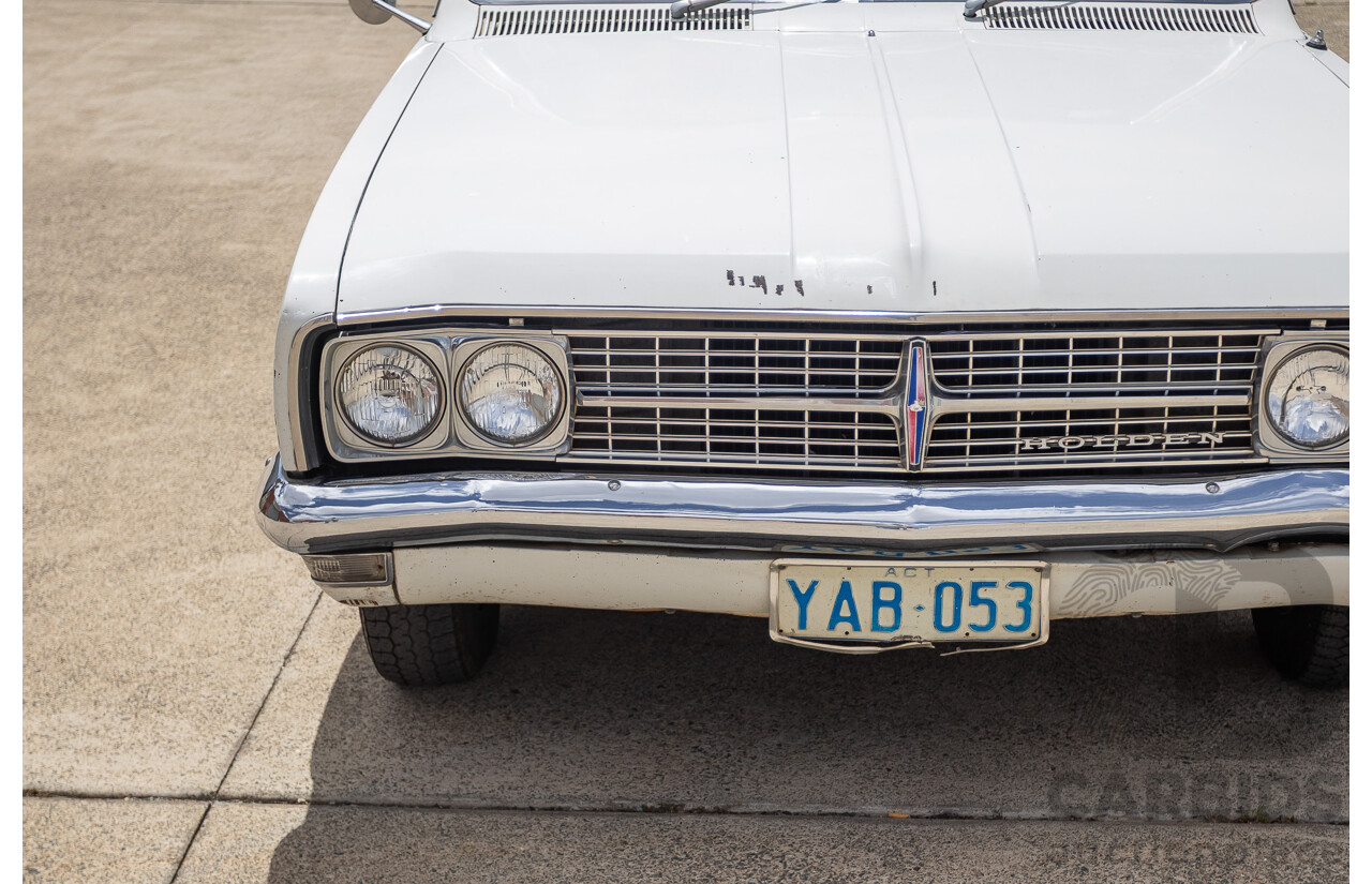 01/1968 Holden HK Premier 4d Sedan Grecian White 186S 3.0L - Matching Numbers Survivor Car