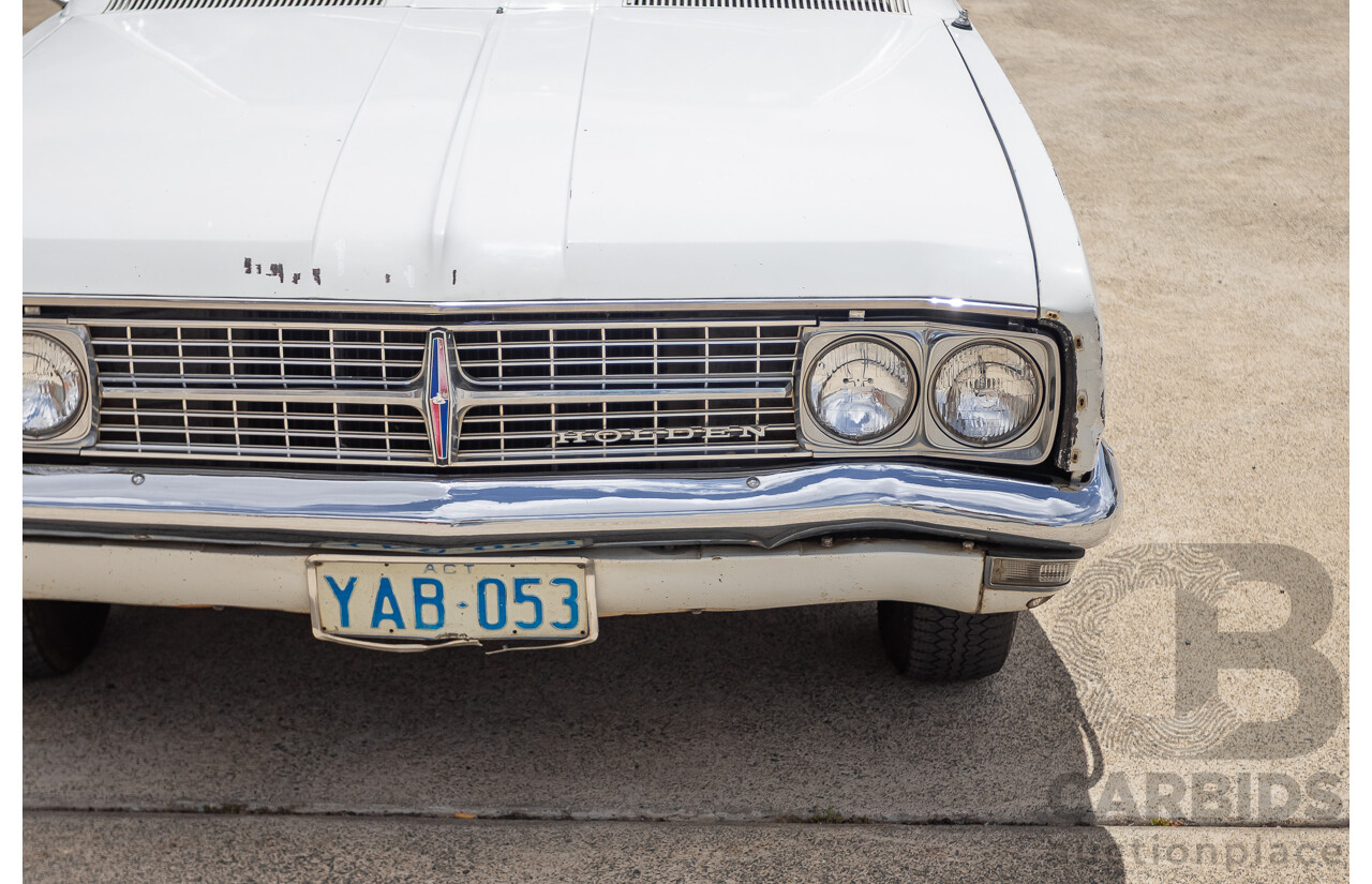 01/1968 Holden HK Premier 4d Sedan Grecian White 186S 3.0L - Matching Numbers Survivor Car