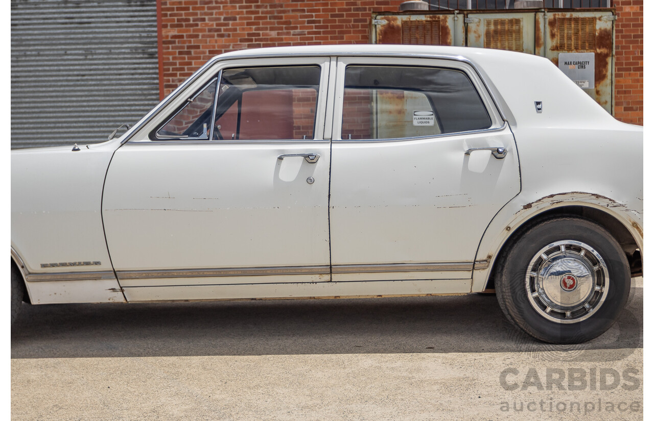 01/1968 Holden HK Premier 4d Sedan Grecian White 186S 3.0L - Matching Numbers Survivor Car