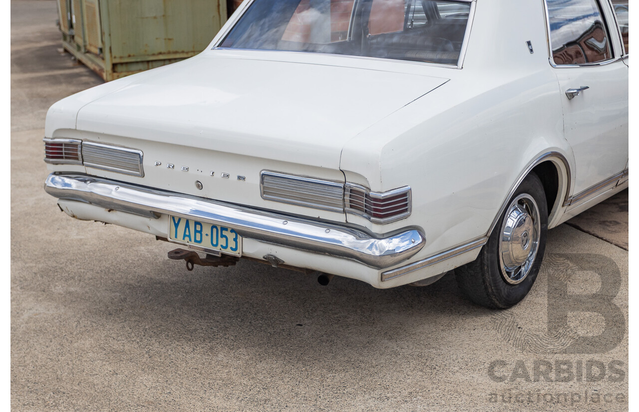 01/1968 Holden HK Premier 4d Sedan Grecian White 186S 3.0L - Matching Numbers Survivor Car
