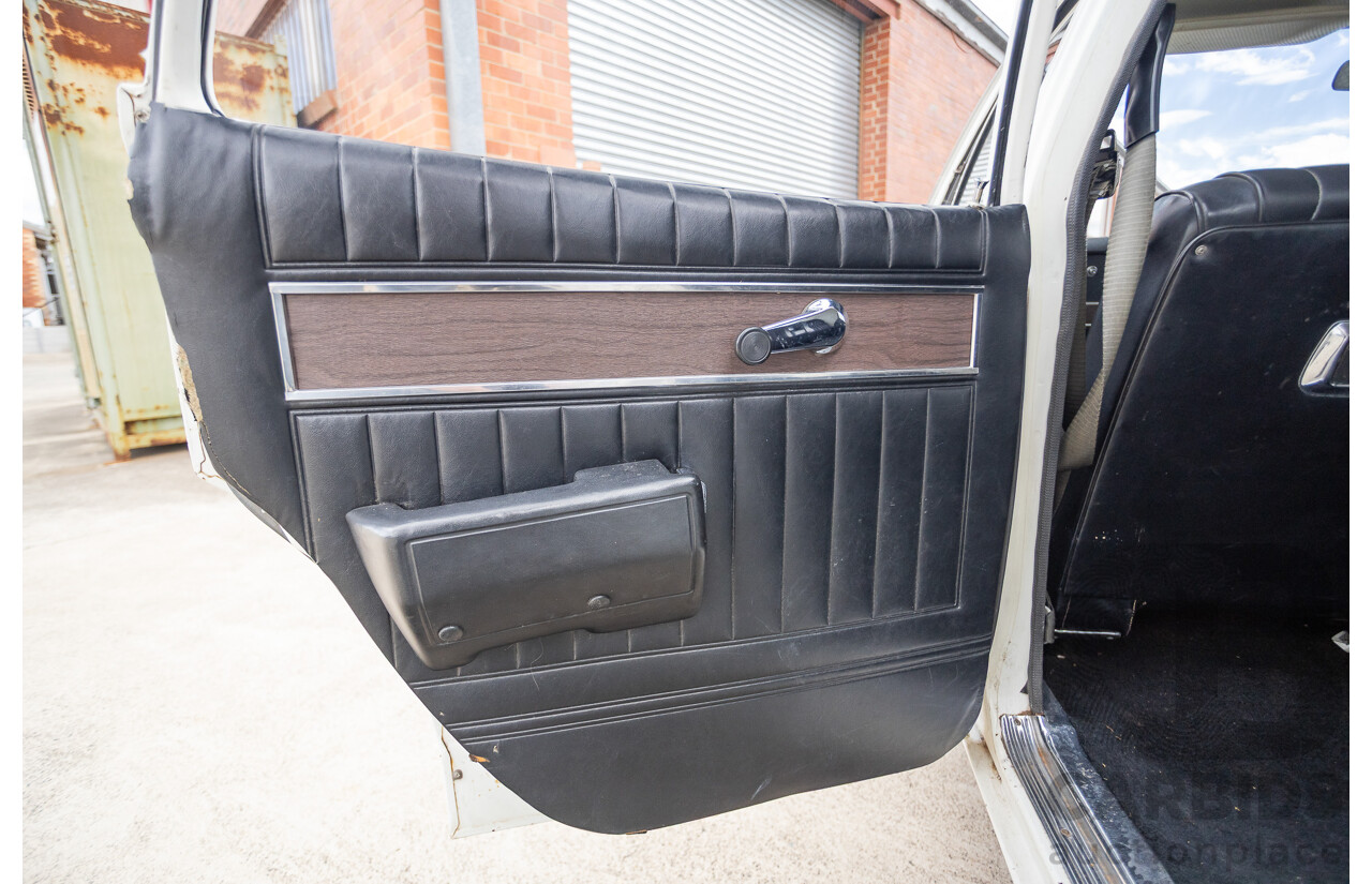 01/1968 Holden HK Premier 4d Sedan Grecian White 186S 3.0L - Matching Numbers Survivor Car