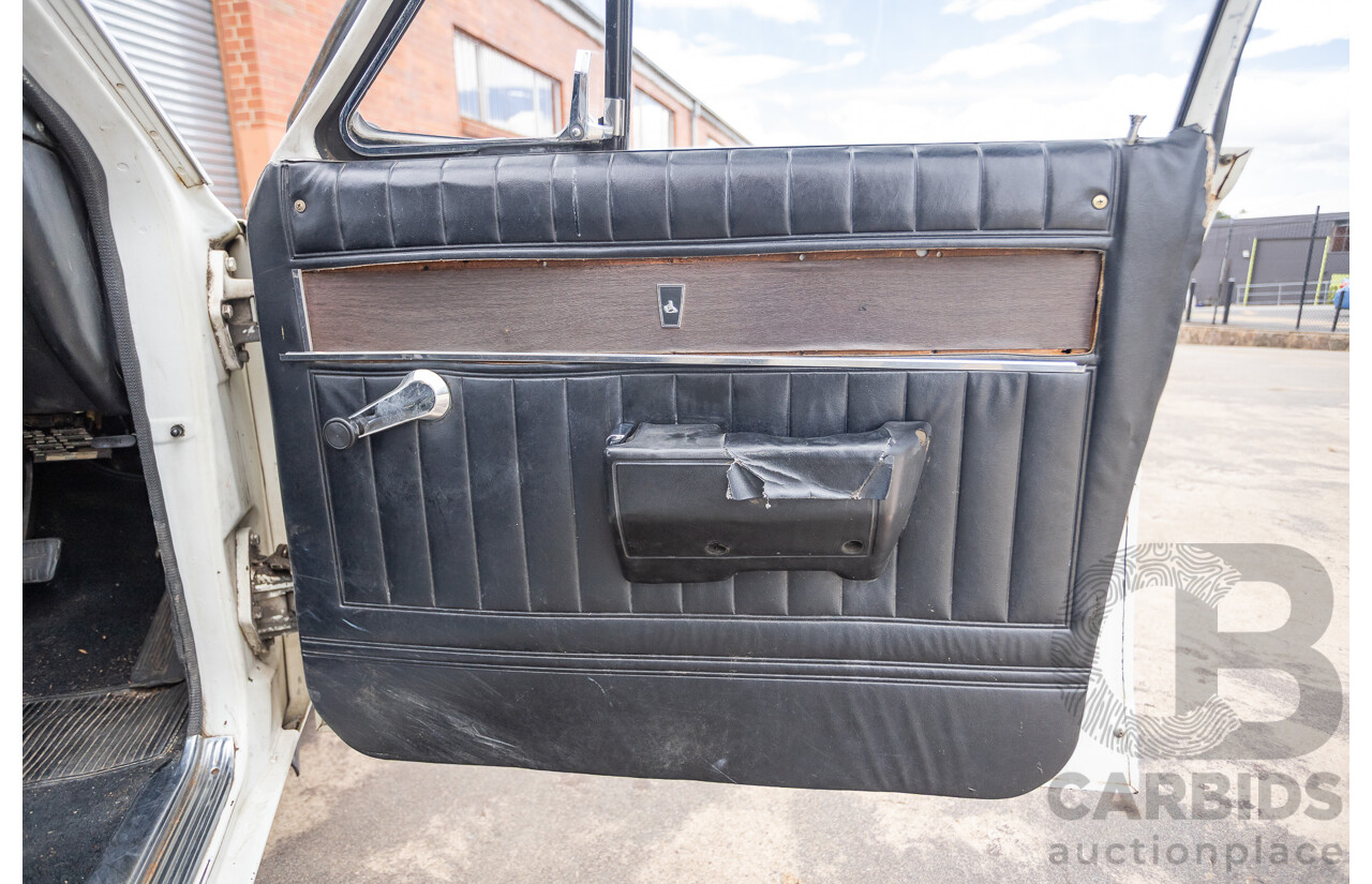 01/1968 Holden HK Premier 4d Sedan Grecian White 186S 3.0L - Matching Numbers Survivor Car