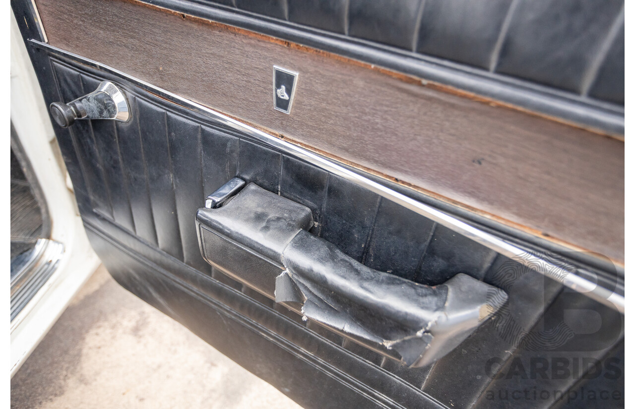 01/1968 Holden HK Premier 4d Sedan Grecian White 186S 3.0L - Matching Numbers Survivor Car