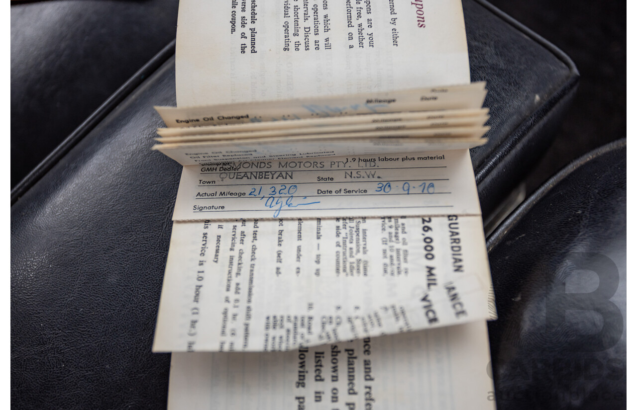 01/1968 Holden HK Premier 4d Sedan Grecian White 186S 3.0L - Matching Numbers Survivor Car