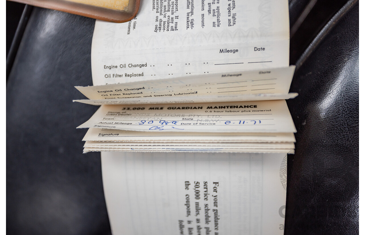 01/1968 Holden HK Premier 4d Sedan Grecian White 186S 3.0L - Matching Numbers Survivor Car