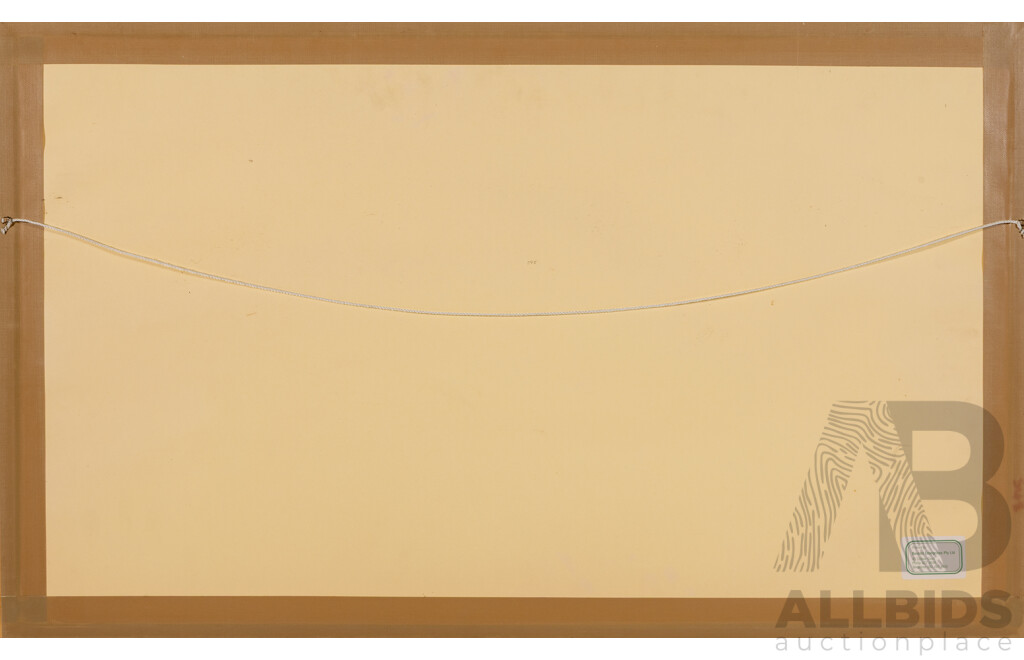 Artist Unknown, (20th Century, Indian School), Divine Being Garuda, Lovely Vintage Pattachitra Pigment on Cloth Panel, 50 x 81 cm (frame)