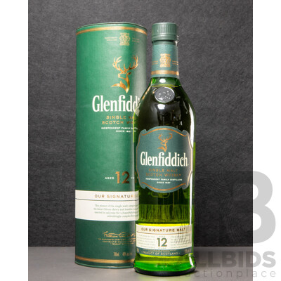 Glenfiddich Single Malt Scotch Whisky in Presentation Tube
