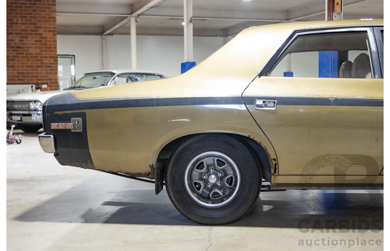 11/1972 Chrysler VH Valiant Pacer 4d Sedan Citron Gold Metallic Hemi 265ci 4.3L