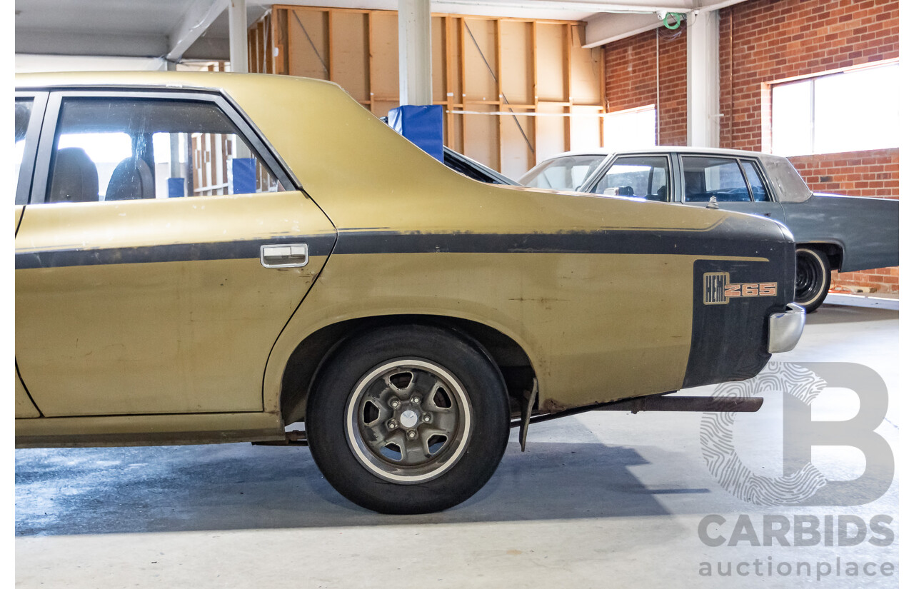 11/1972 Chrysler VH Valiant Pacer 4d Sedan Citron Gold Metallic Hemi 265ci 4.3L