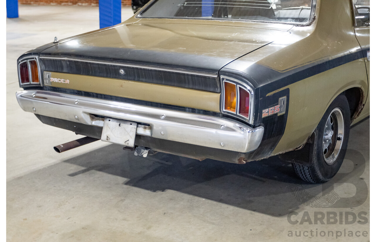 11/1972 Chrysler VH Valiant Pacer 4d Sedan Citron Gold Metallic Hemi 265ci 4.3L