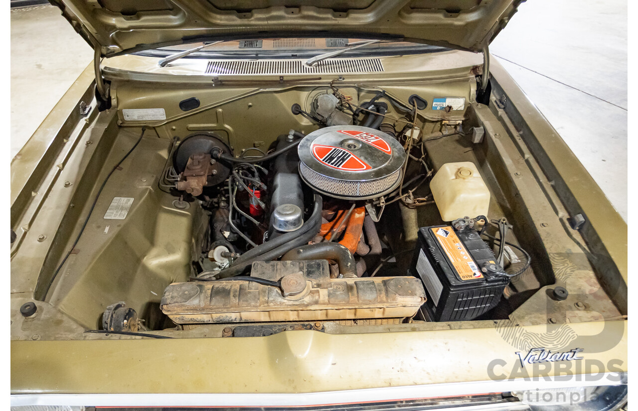 11/1972 Chrysler VH Valiant Pacer 4d Sedan Citron Gold Metallic Hemi 265ci 4.3L