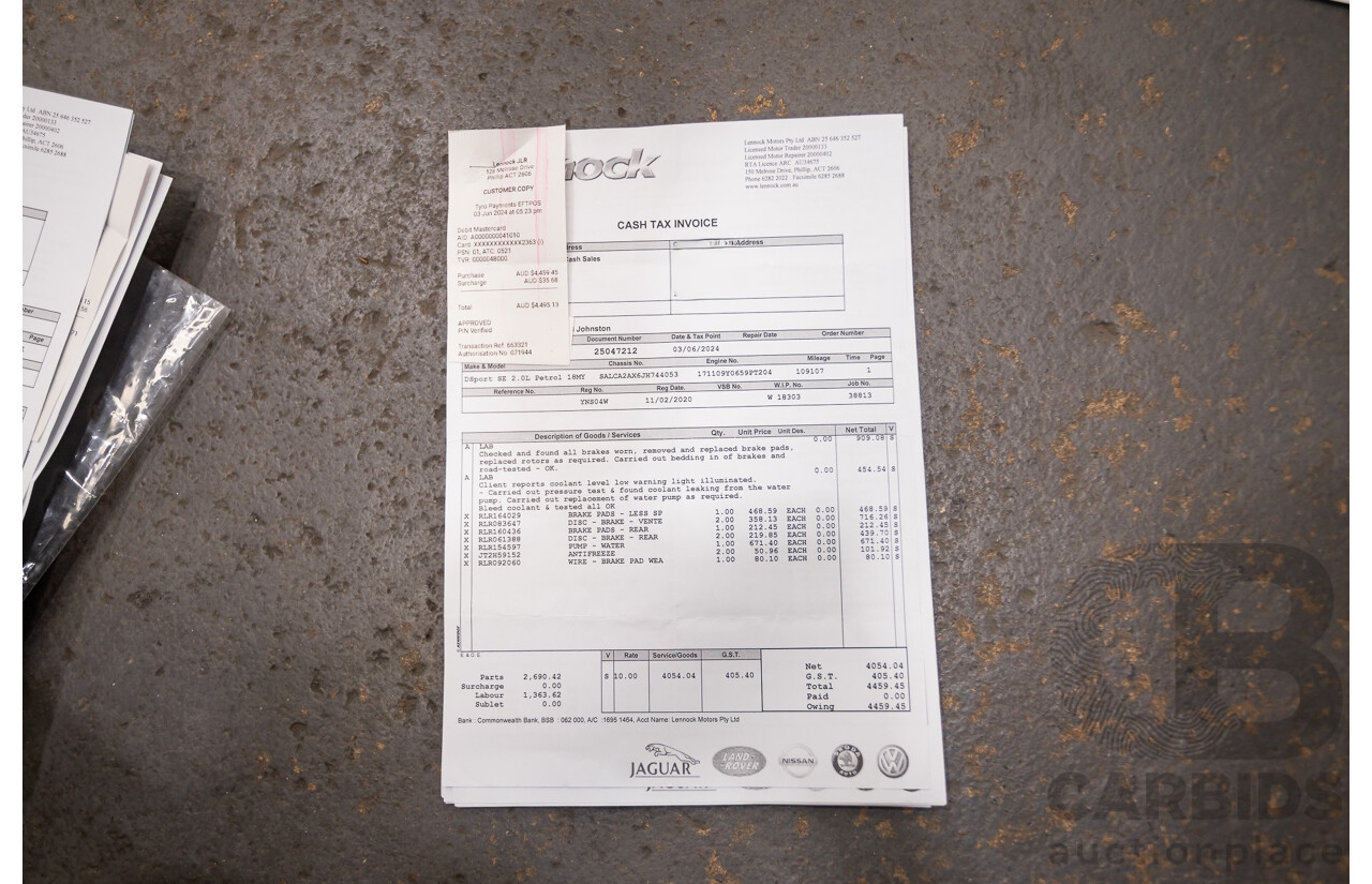 01/2019 Land Rover Discovery Sport Si4 (213kW) SE (AWD) L550 MY19 4D Wagon Fuji White Turbo 2.0L