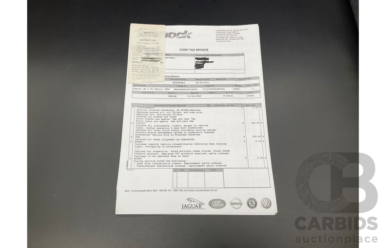 01/2019 Land Rover Discovery Sport Si4 SE (213kW AWD) L550 MY19 4d Wagon Fuji White/Black Roof Turbo 2.0L