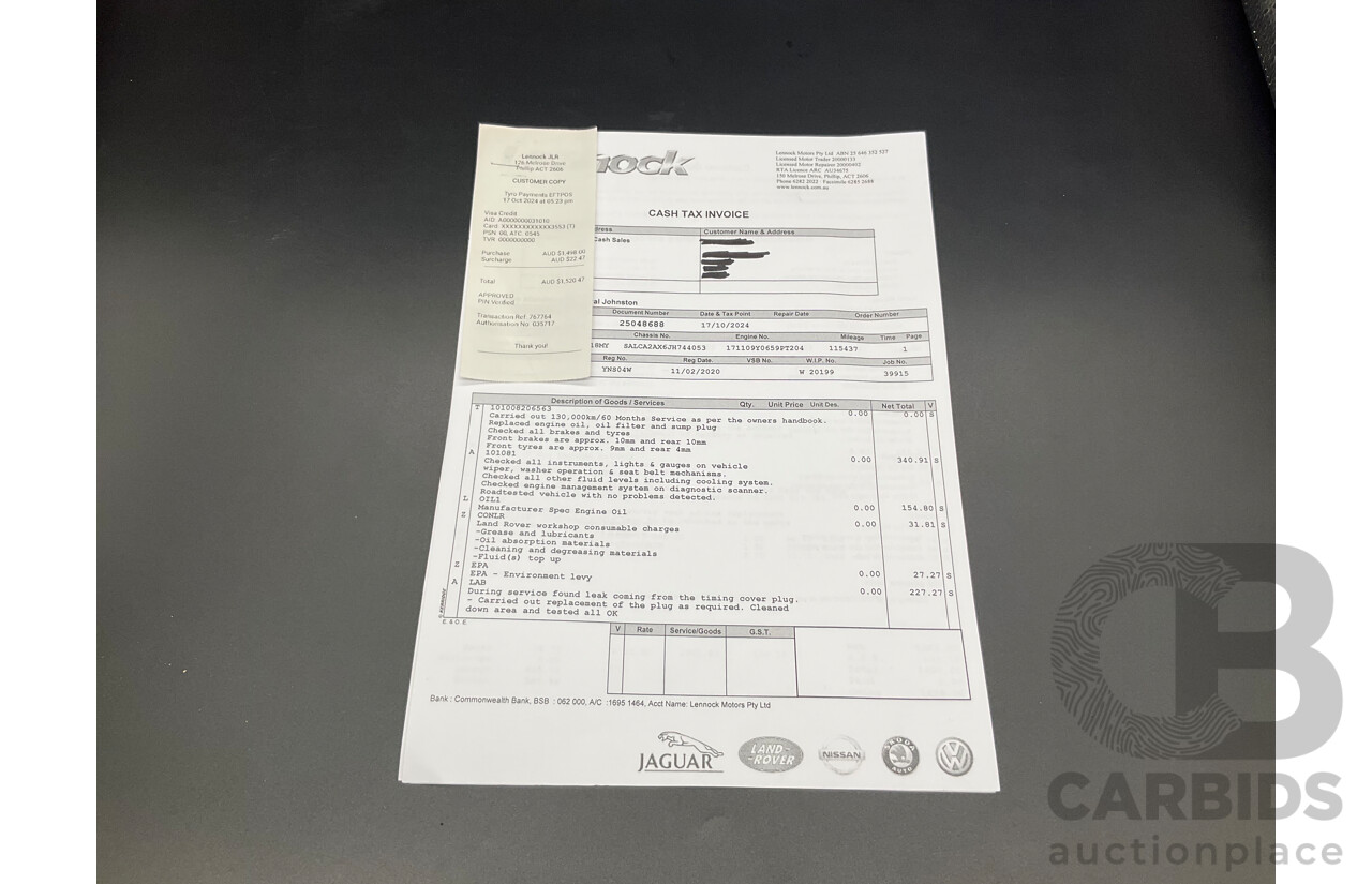 01/2019 Land Rover Discovery Sport Si4 SE (213kW AWD) L550 MY19 4d Wagon Fuji White/Black Roof Turbo 2.0L