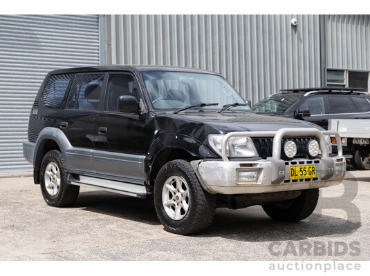 10/2000 Toyota Landcruiser Prado GXL (4x4) KZJ95R 4d Wagon Black Onyx Turbo Diesel 3.0L