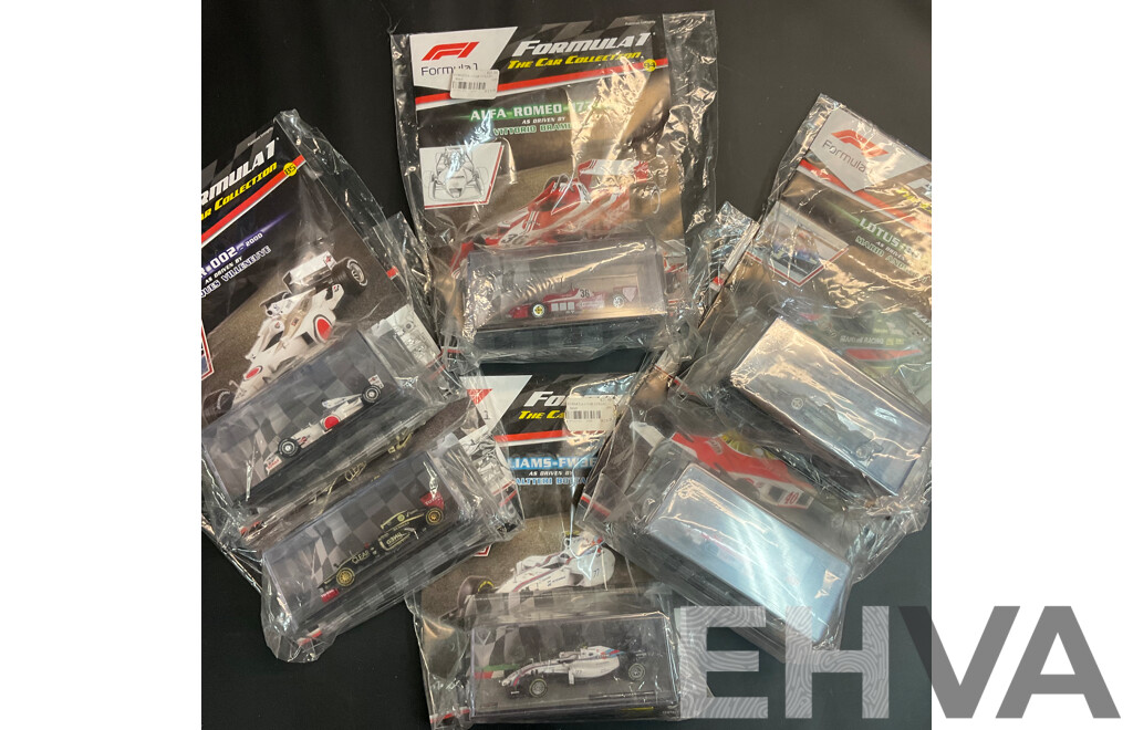 Collection of 6 ''Formula 1 the Car Collection'' Magazine with 1/43 Collectable Die Cast Model Car