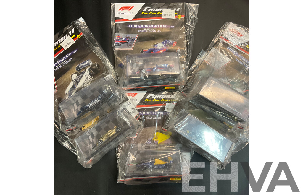 Collection of 6 ''Formula 1 the Car Collection'' Magazine with 1/43 Collectable Die Cast Model Car