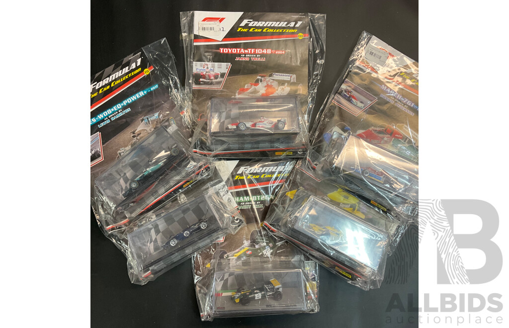 Collection of 6 ''Formula 1 the Car Collection'' Magazine with 1/43 Collectable Die Cast Model Car