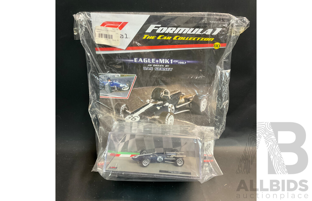 Collection of 6 ''Formula 1 the Car Collection'' Magazine with 1/43 Collectable Die Cast Model Car