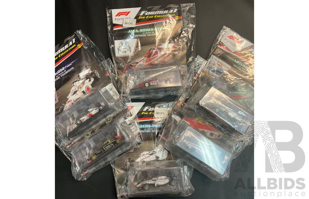 Collection of 6 ''Formula 1 the Car Collection'' Magazine with 1/43 Collectable Die Cast Model Car