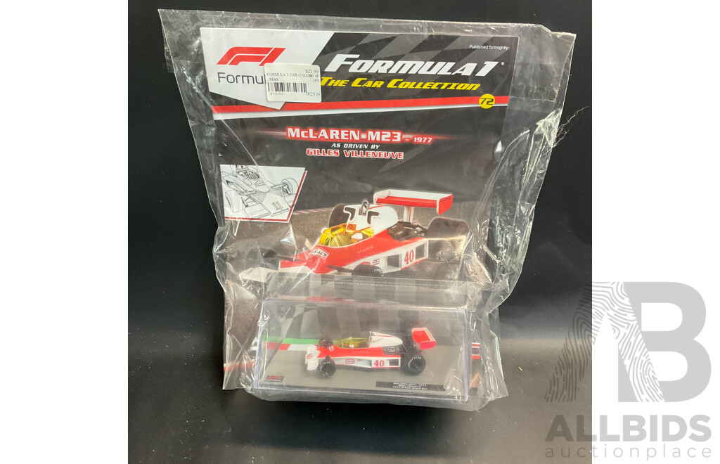 Collection of 6 ''Formula 1 the Car Collection'' Magazine with 1/43 Collectable Die Cast Model Car