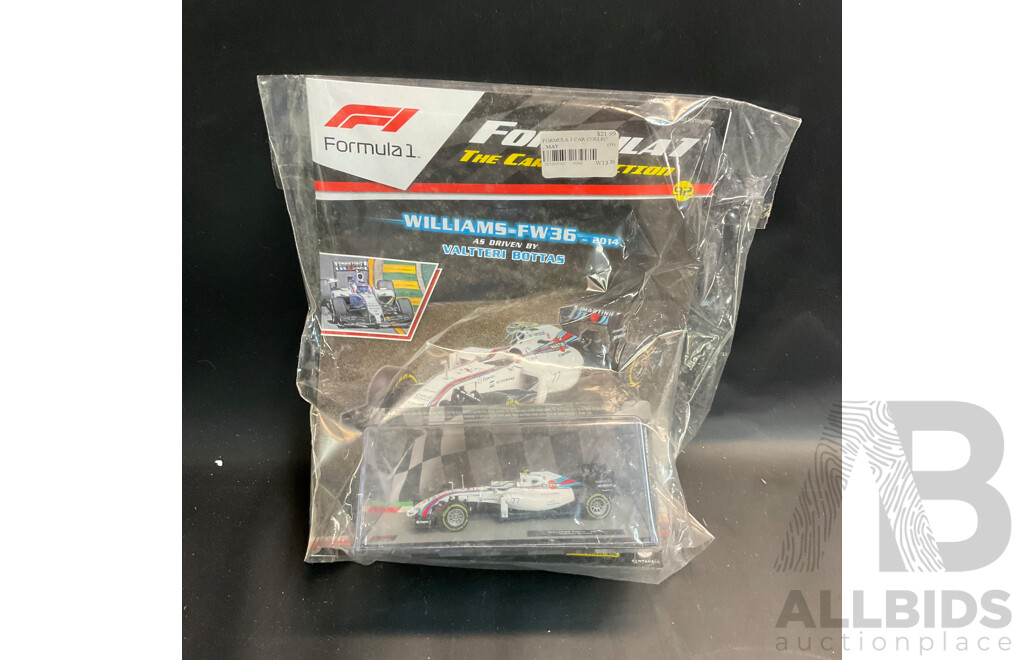 Collection of 6 ''Formula 1 the Car Collection'' Magazine with 1/43 Collectable Die Cast Model Car