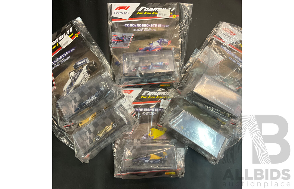 Collection of 6 ''Formula 1 the Car Collection'' Magazine with 1/43 Collectable Die Cast Model Car