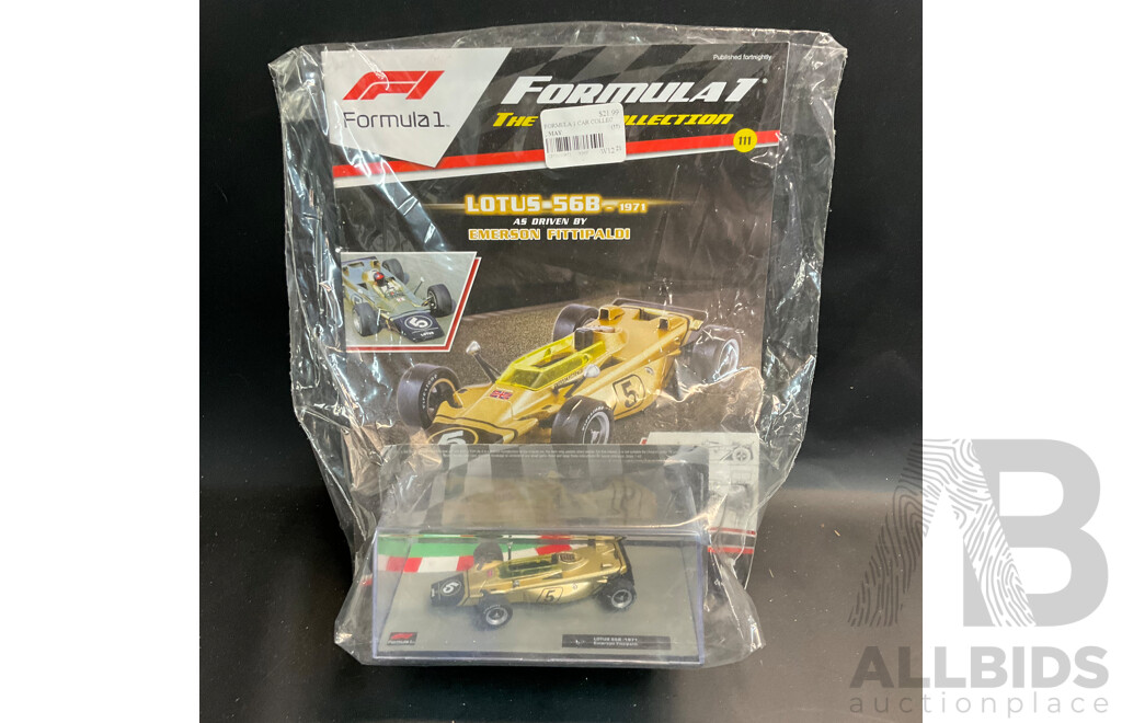 Collection of 6 ''Formula 1 the Car Collection'' Magazine with 1/43 Collectable Die Cast Model Car