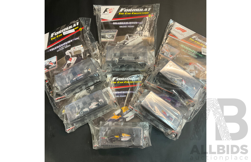 Collection of 6 ''Formula 1 the Car Collection'' Magazine with 1/43 Collectable Die Cast Model Car