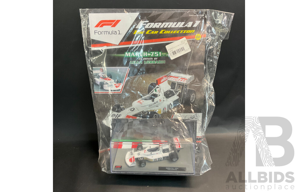 Collection of 6 ''Formula 1 the Car Collection'' Magazine with 1/43 Collectable Die Cast Model Car