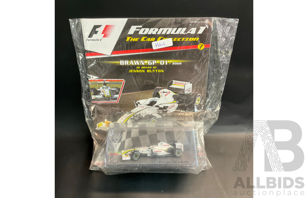 Collection of 6 ''Formula 1 the Car Collection'' Magazine with 1/43 Collectable Die Cast Model Car