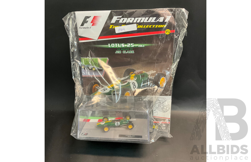 Collection of 6 ''Formula 1 the Car Collection'' Magazine with 1/43 Collectable Die Cast Model Car