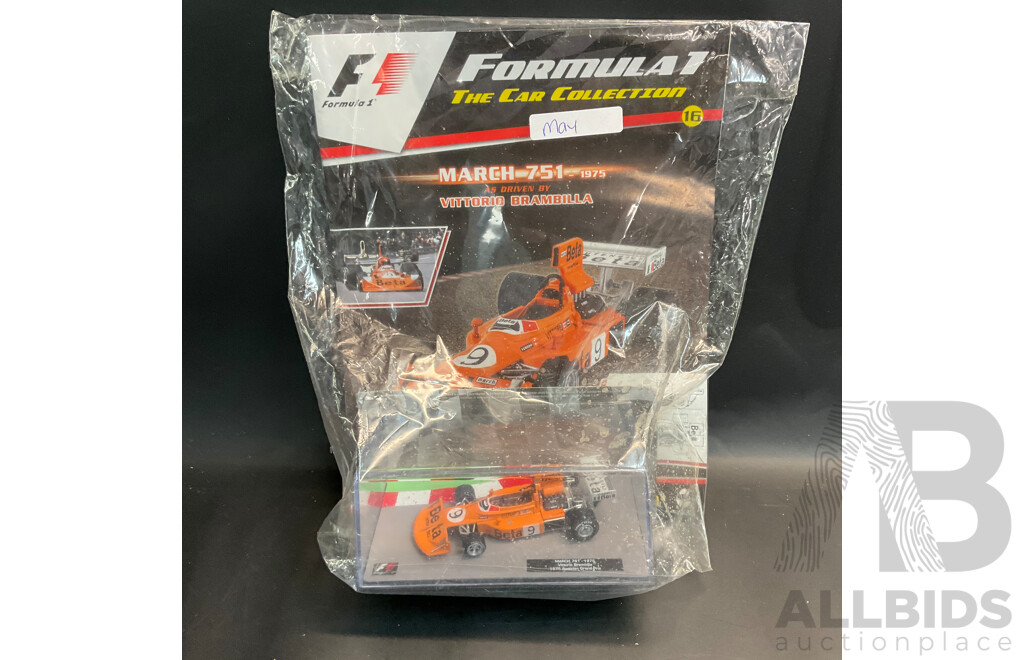 Collection of 6 ''Formula 1 the Car Collection'' Magazine with 1/43 Collectable Die Cast Model Car