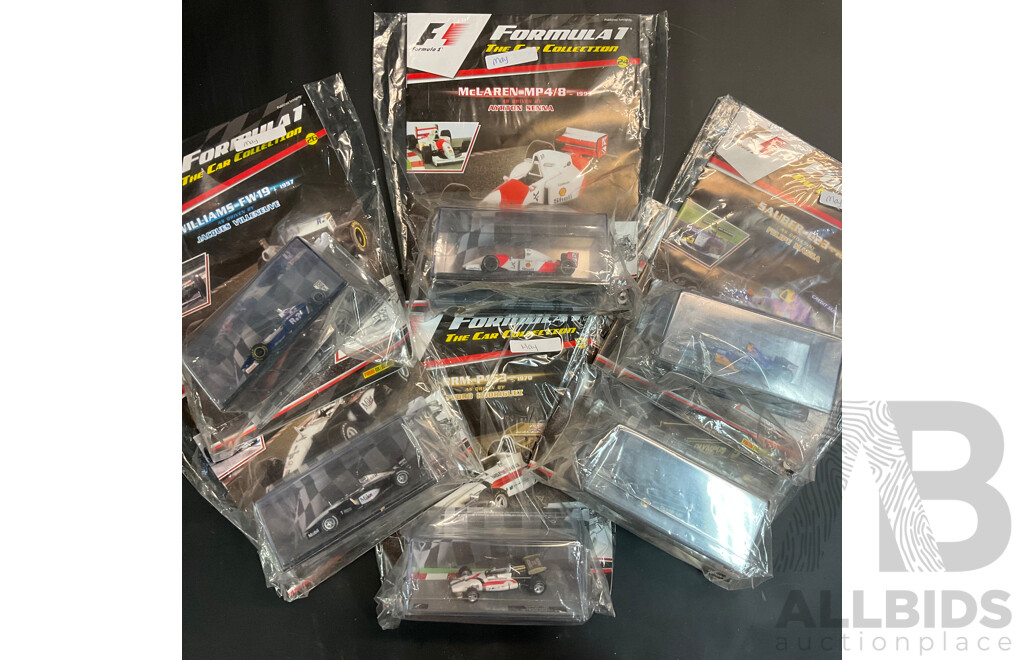 Collection of 6 ''Formula 1 the Car Collection'' Magazine with 1/43 Collectable Die Cast Model Car