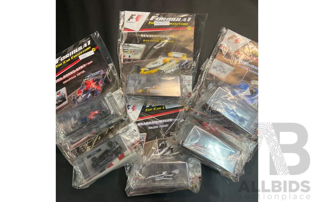 Collection of 6 ''Formula 1 the Car Collection'' Magazine with 1/43 Collectable Die Cast Model Car