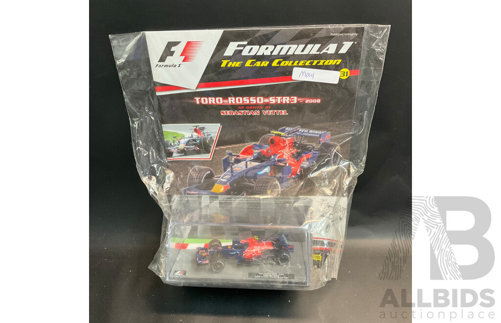 Collection of 6 ''Formula 1 the Car Collection'' Magazine with 1/43 Collectable Die Cast Model Car