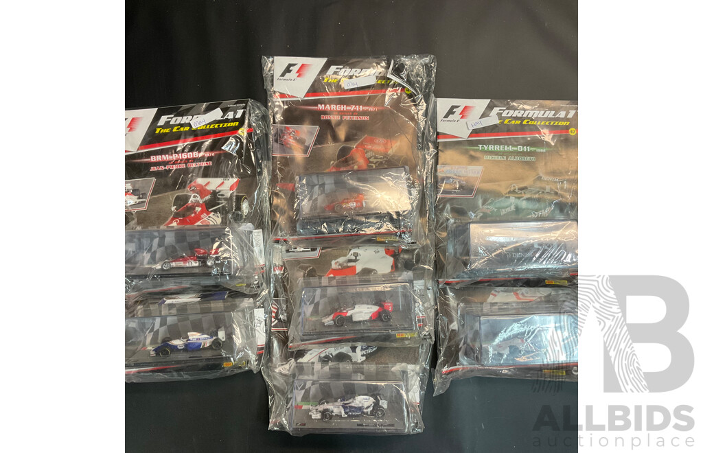 Collection of 7 ''Formula 1 the Car Collection'' Magazine with 1/43 Collectable Die Cast Model Car