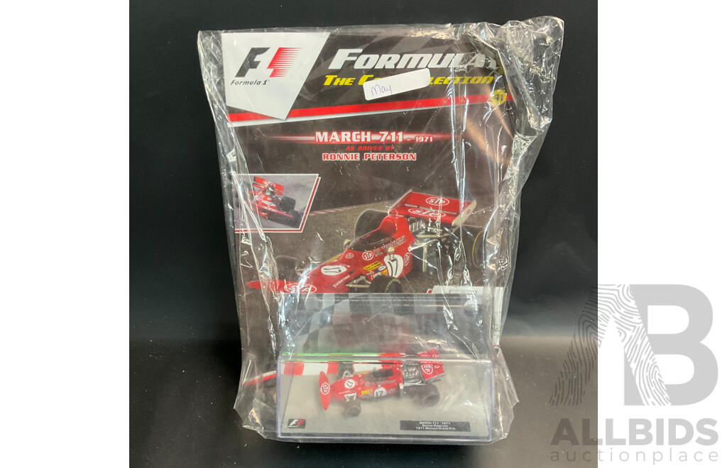 Collection of 7 ''Formula 1 the Car Collection'' Magazine with 1/43 Collectable Die Cast Model Car