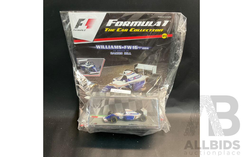 Collection of 7 ''Formula 1 the Car Collection'' Magazine with 1/43 Collectable Die Cast Model Car