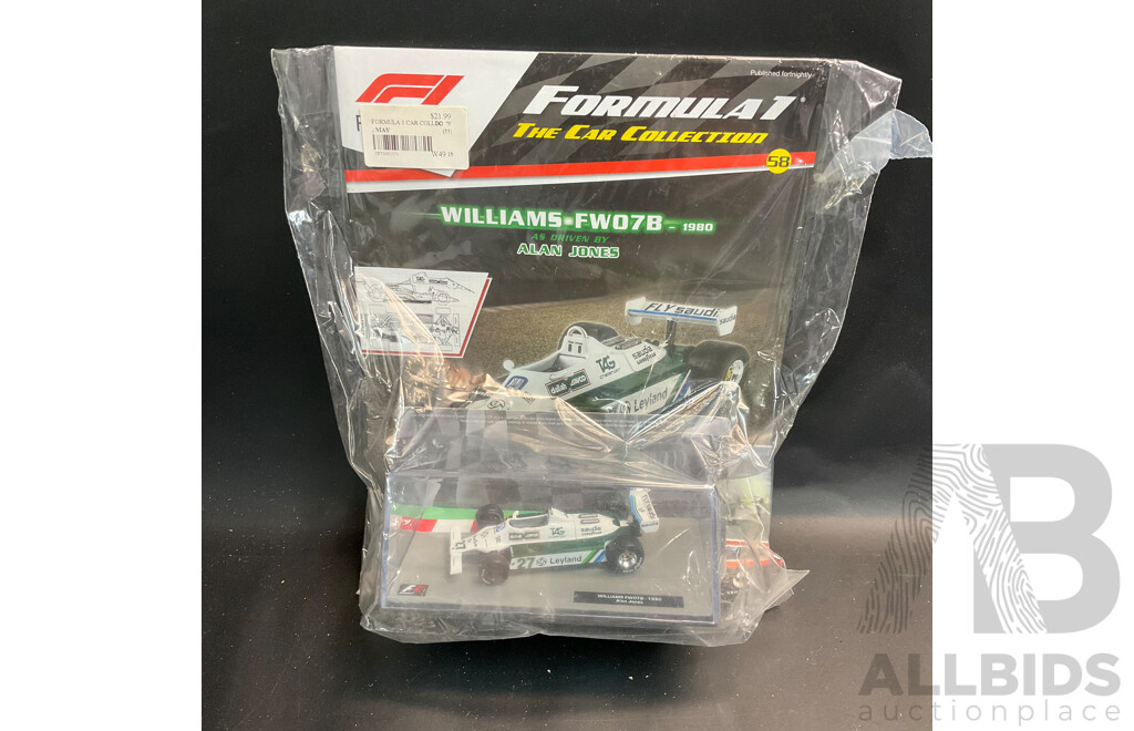 Collection of 6 ''Formula 1 the Car Collection'' Magazine with 1/43 Collectable Die Cast Model Car