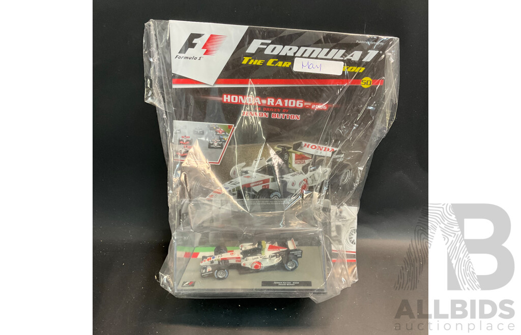 Collection of 6 ''Formula 1 the Car Collection'' Magazine with 1/43 Collectable Die Cast Model Car