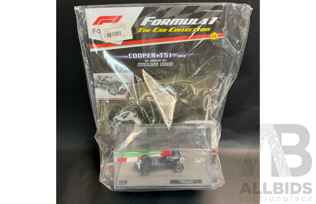 Collection of 6 ''Formula 1 the Car Collection'' Magazine with 1/43 Collectable Die Cast Model Car