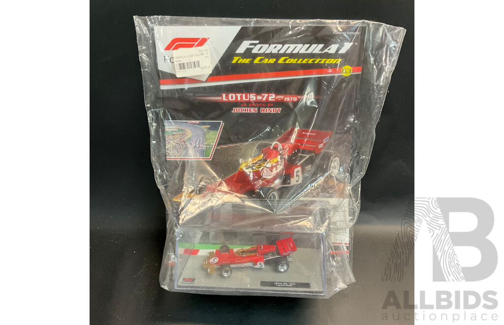 Collection of 6 ''Formula 1 the Car Collection'' Magazine with 1/43 Collectable Die Cast Model Car