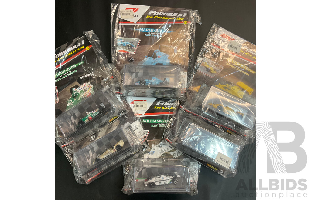 Collection of 6 ''Formula 1 the Car Collection'' Magazine with 1/43 Collectable Die Cast Model Car