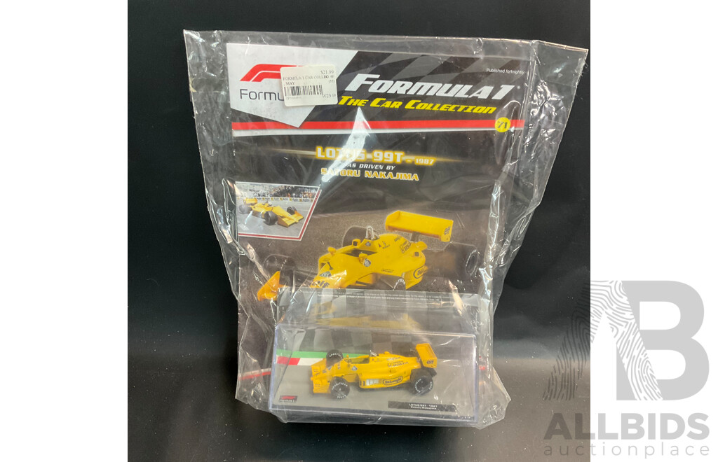 Collection of 6 ''Formula 1 the Car Collection'' Magazine with 1/43 Collectable Die Cast Model Car