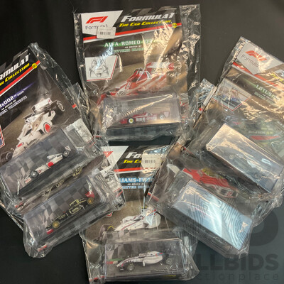 Collection of 6 ''Formula 1 the Car Collection'' Magazine with 1/43 Collectable Die Cast Model Car