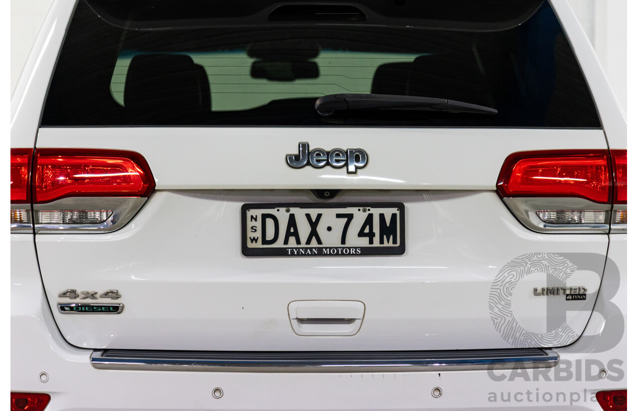 9/2015 Jeep Grand Cherokee Limited (4x4) WK MY15 4d Wagon Bright White Turbo Diesel V6 3.0L