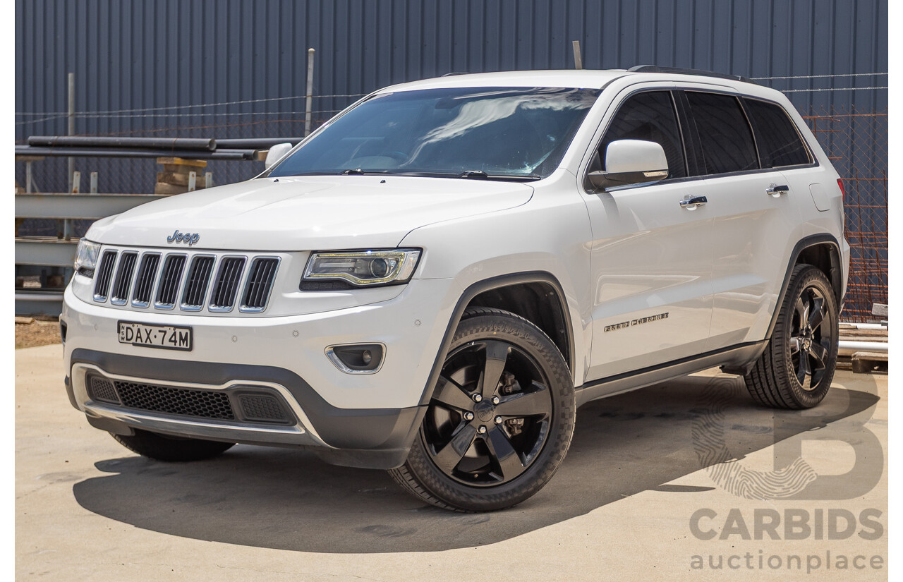 9/2015 Jeep Grand Cherokee Limited (4x4) WK MY15 4d Wagon Bright White Turbo Diesel V6 3.0L