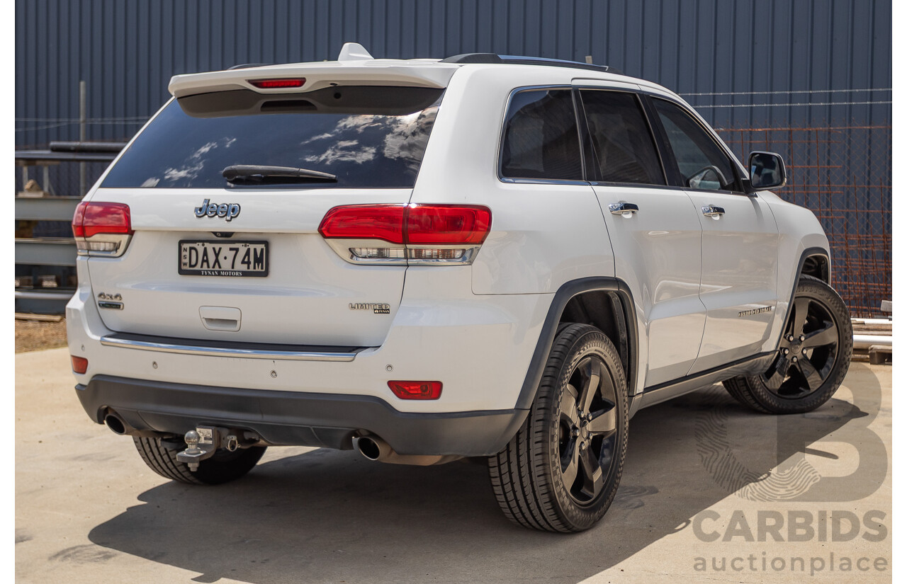 9/2015 Jeep Grand Cherokee Limited (4x4) WK MY15 4d Wagon Bright White Turbo Diesel V6 3.0L