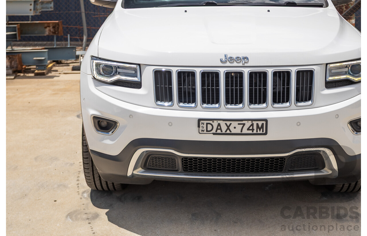 9/2015 Jeep Grand Cherokee Limited (4x4) WK MY15 4d Wagon Bright White Turbo Diesel V6 3.0L